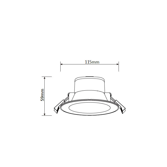 Flat Led Diffuser DLEF Series – IP54 Flat Diffuser LED ECO Downlight - ESP-i™